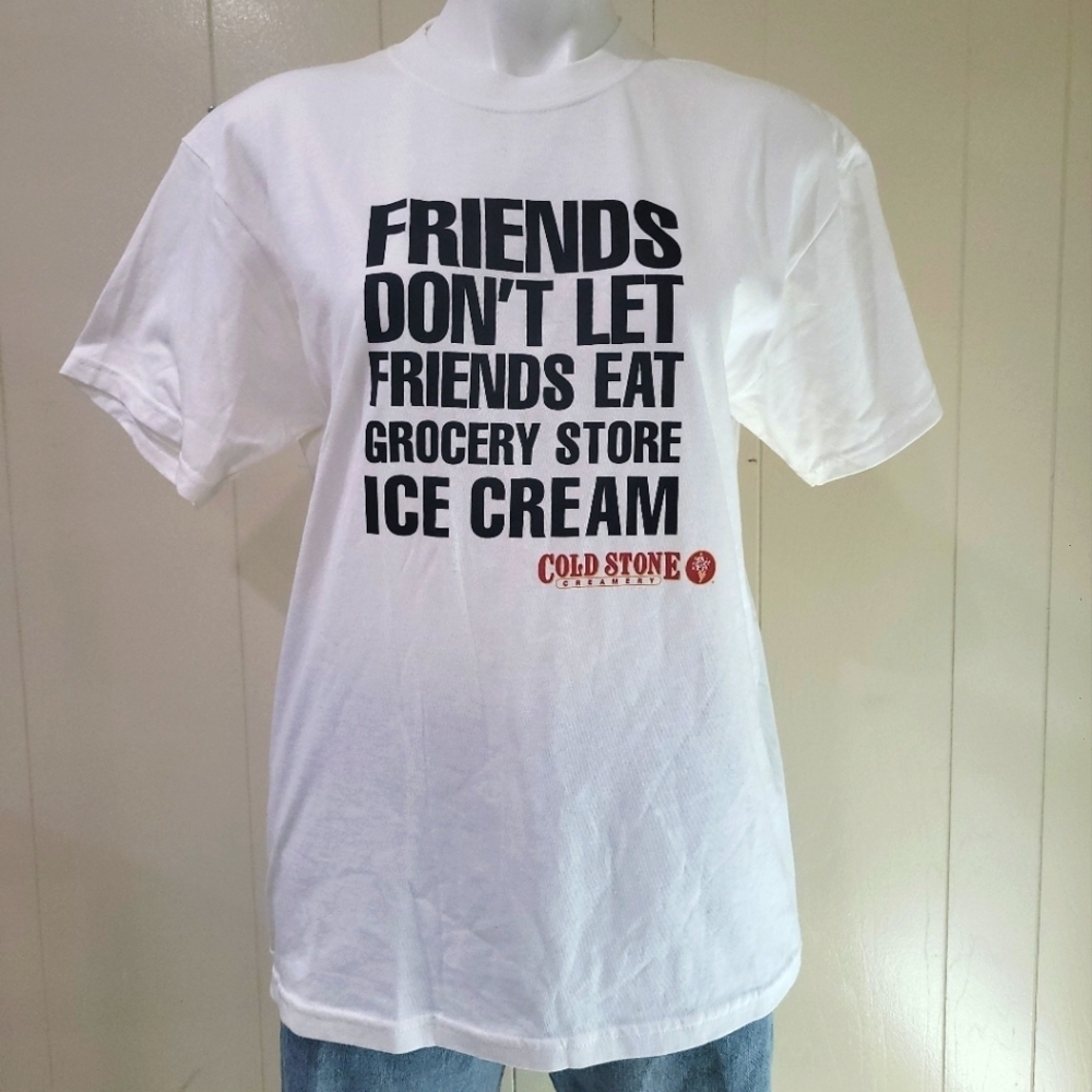 Vintage Y2K Jerzees Cold Stone Creamery Novelty T Shirt Unisex Sz M